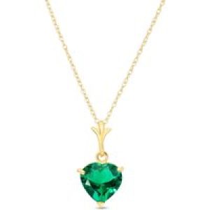 Emerald Signature Heart Pendant Necklace in 9ct Gold