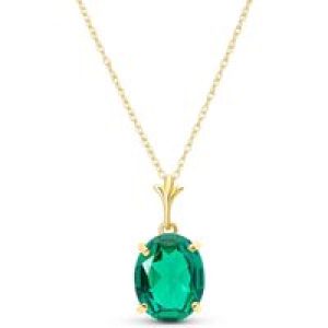 Emerald Lucia Signature Pendant Necklace in 9ct Gold