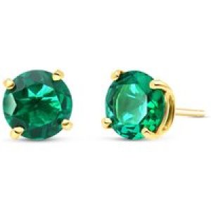 Emerald Novara Stud Earrings in 9ct Gold