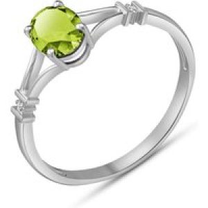 Peridot & Diamond Elegant Allure Ring in 18ct White Gold