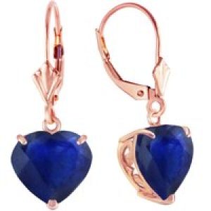 Sapphire Eloise Classic Drop Earrings in 9ct Rose Gold