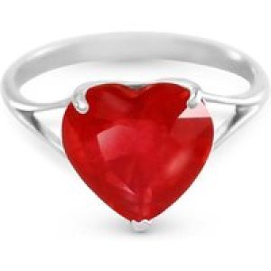 Ruby Eloise Bold Heart Engagement Ring in 18ct White Gold