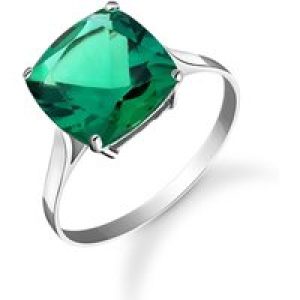 Emerald Riley Rococo Minimalist Ring in 18ct White Gold