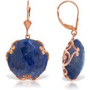 Sapphire Maeve Ornate Chequer Drop Earrings in 9ct Rose Gold