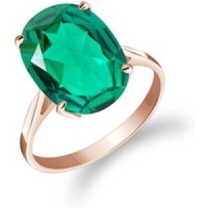Emerald Lucia Signature Ring in 9ct Rose Gold