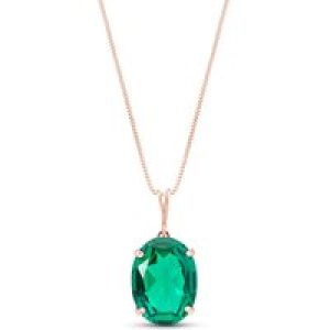 Emerald Elina Classic Pendant Necklace in 9ct Rose Gold