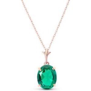 Emerald Lucia Signature Pendant Necklace in 9ct Rose Gold