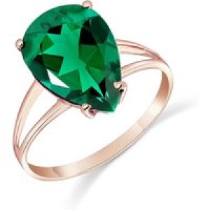 Emerald Audrey Classic Signature Ring in 9ct Rose Gold