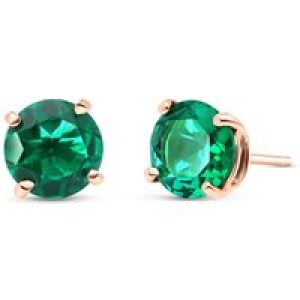 Emerald Novara Stud Earrings in 9ct Rose Gold