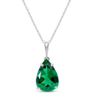 Emerald Alanna Classic Pendant Necklace in 9ct White Gold