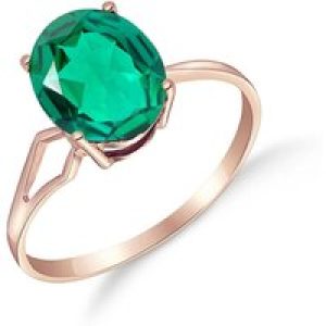 Emerald Madeleine Classic Signature Ring in 9ct Rose Gold