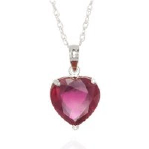 Ruby Eloise Understated Heart Pendant Necklace in 9ct White Gold