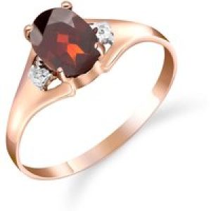 Garnet & Diamond Zoe Embellished Solitaire Ring in 18ct Rose Gold