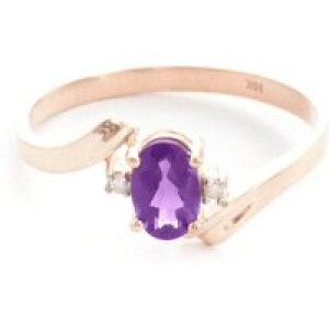 Amethyst & Diamond Rhea Embrace Ring in 18ct Rose Gold