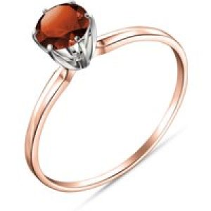 Garnet Raya Crown Engagement Ring in 18ct Rose Gold