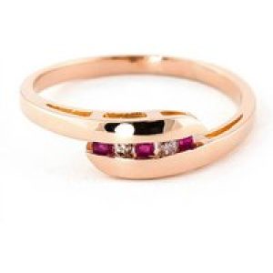 Ruby & Diamond Priscilla Serpent Ring in 18ct Rose Gold
