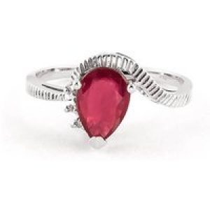 Ruby & Diamond Katrina Belle Abstract Ring in 18ct White Gold