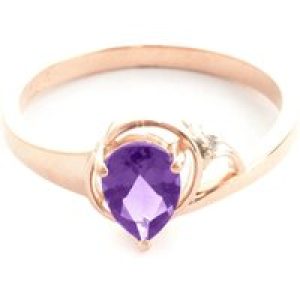 Amethyst & Diamond Agatha Glow Ring in 18ct Rose Gold