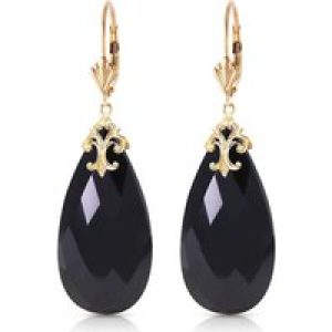 Black Onyx Susannah Signature Filigree Drop Earrings in 9ct Gold