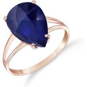 Sapphire Audrey Classic Signature Ring in 18ct Rose Gold