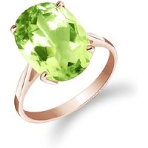 Green Amethyst Lucia Signature Ring in 18ct Rose Gold