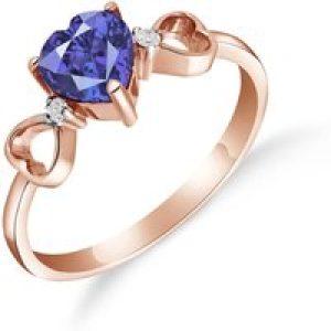 Sapphire & Diamond Harmony Symmetrical Trinity Ring in 18ct Rose Gold