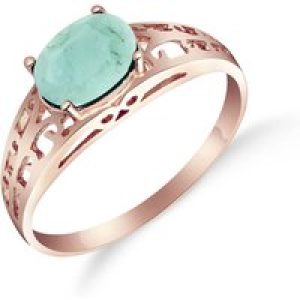 Emerald Demetria Filigree Ring in 18ct Rose Gold