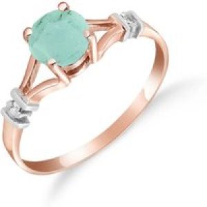 Emerald & Diamond Calla Aspire Ring in 18ct Rose Gold