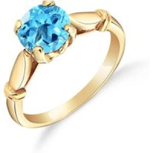 Blue Topaz Anoushka Solitaire Ring in 18ct Gold