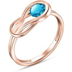 Blue Topaz Angelina Ring in 18ct Rose Gold