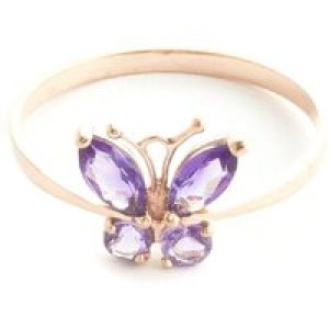Amethyst Mariah Butterfly Ring in 18ct Rose Gold