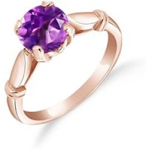 Amethyst Anoushka Solitaire Engagement Ring in 18ct Rose Gold