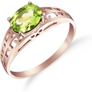 Peridot Demetria Filigree Ring in 18ct Rose Gold