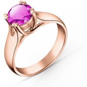 Pink Topaz Annika Solitaire Ring in 18ct Rose Gold