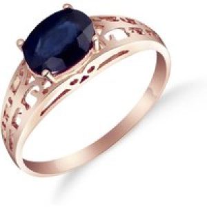 Sapphire Demetria Filigree Ring in 18ct Rose Gold