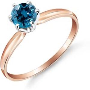 Blue Diamond Lumina Crown Solitaire Ring, 0.5 ct in 18ct Rose Gold