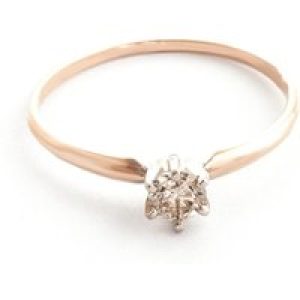 Diamond Crown Solitaire Ring, 0.25 ct in 18ct Rose Gold
