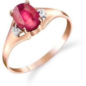 Ruby & Diamond Zoe Embellished Solitaire Ring in 18ct Rose Gold