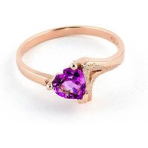 Pink Topaz Signature Textured Heart Ring in 18ct Rose Gold