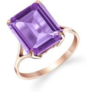 Amethyst Ebony Auroral Signature Engagement Ring in 18ct Rose Gold