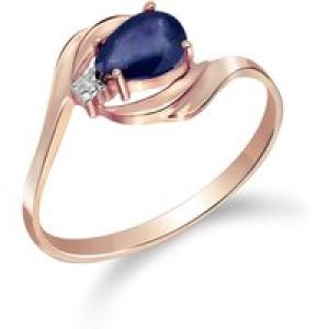 Sapphire & Diamond Priya Flare Engagement Ring in 18ct Rose Gold