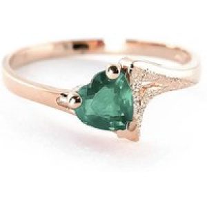 Emerald Signature Textured Heart Ring in 18ct Rose Gold
