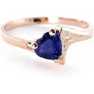 Sapphire Signature Textured Heart Ring in 18ct Rose Gold