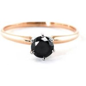 Black Diamond Lumina Crown Solitaire Ring, 0.5 ct in 18ct Rose Gold