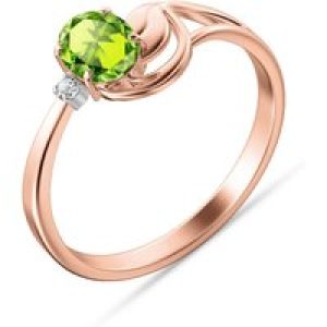 Peridot & Diamond Carina Abstract Ring in 18ct Rose Gold