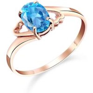 Blue Topaz Ariel Desire Ring in 18ct Rose Gold