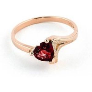 Garnet Signature Textured Heart Ring in 18ct Rose Gold