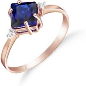 Sapphire & Diamond Leona Symmetrical Ring in 18ct Rose Gold