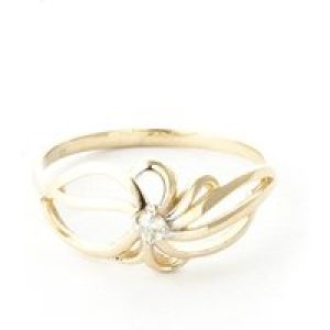 Diamond Fern Silhouette Floral Ring, 0.05 ct in 18ct Gold