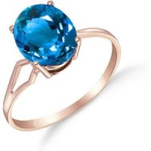 Blue Topaz Madeleine Classic Signature Ring in 18ct Rose Gold